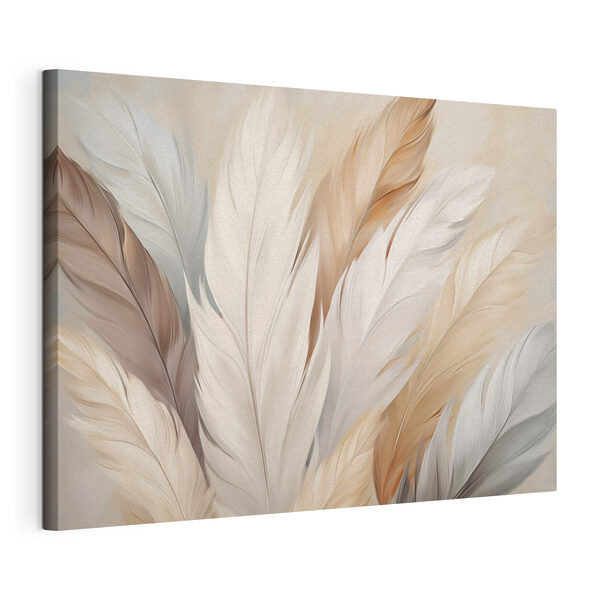 Een bundel veren in verschillende kleuren Canvas Schilderijen Een bundel veren in verschillende kleuren