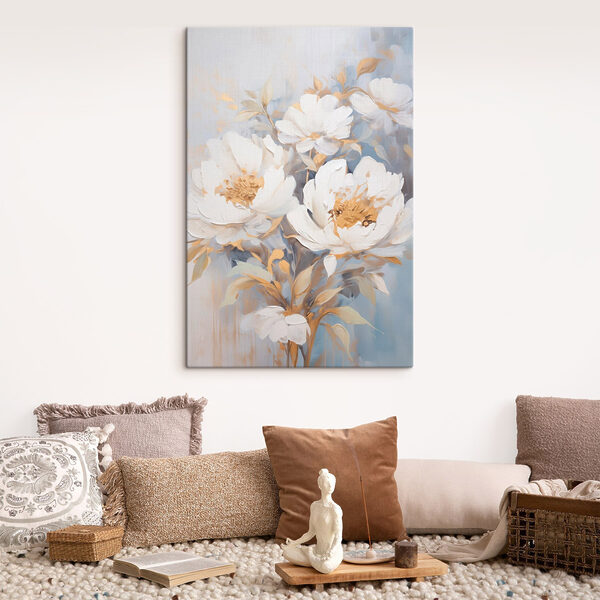 Painting of white flowers Painting of white flowers