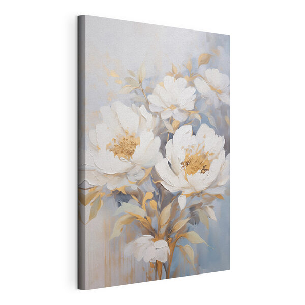 Canvas Schilderijen Schilderij van witte bloemen (Artikelnummer: s46270) Canvas Schilderijen Canvas Schilderijen Schilderij van witte bloemen (Artikelnummer: s46270)