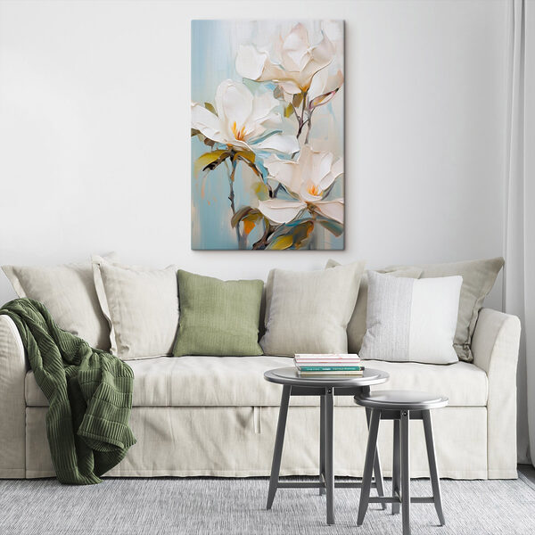 Canvas Schilderijen Canvas Schilderijen Schilderij van witte bloemen (Artikelnummer: s46276)