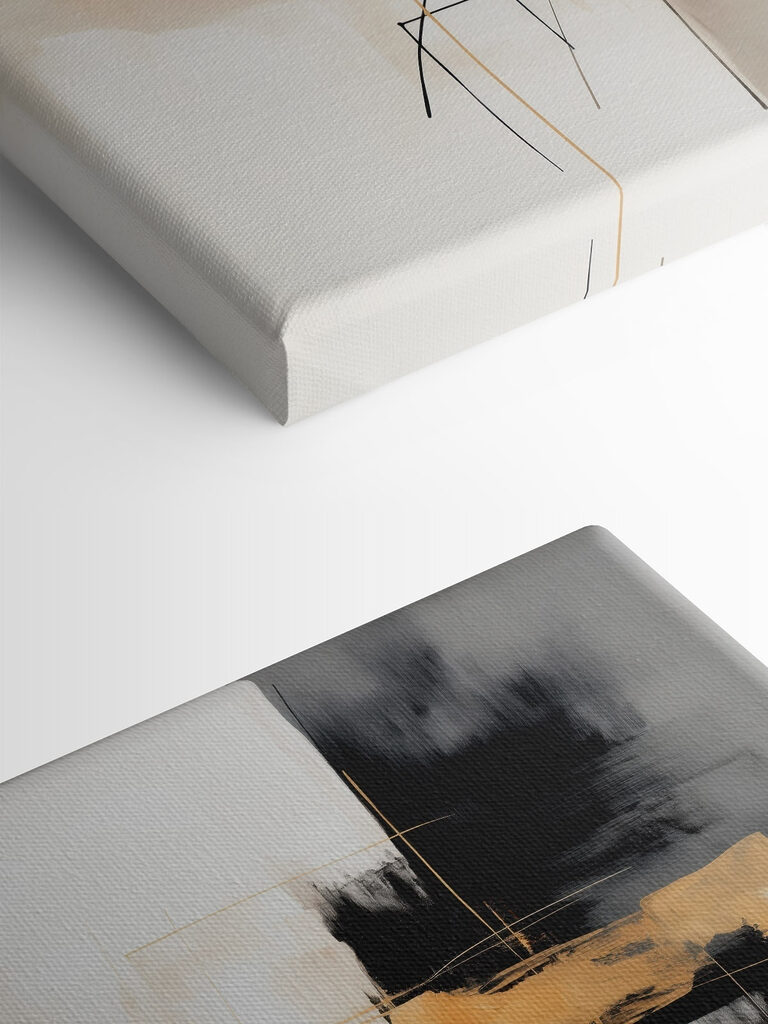 Abstract shapes in muted tones