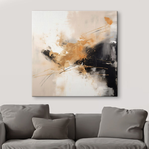 Canvas Schilderijen Canvas Schilderijen Schilderij van een zwart-witte muur (Artikelnummer: s46327)