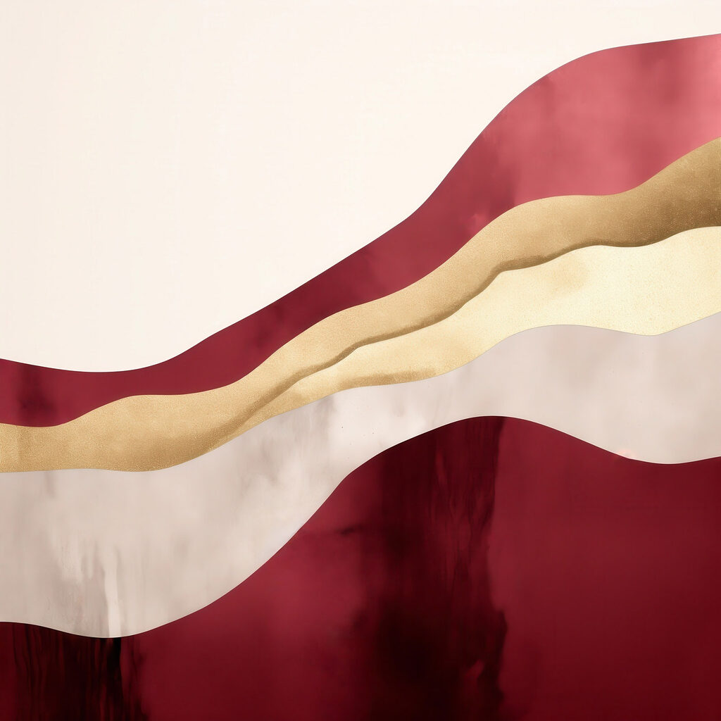 Red and white wavy pattern