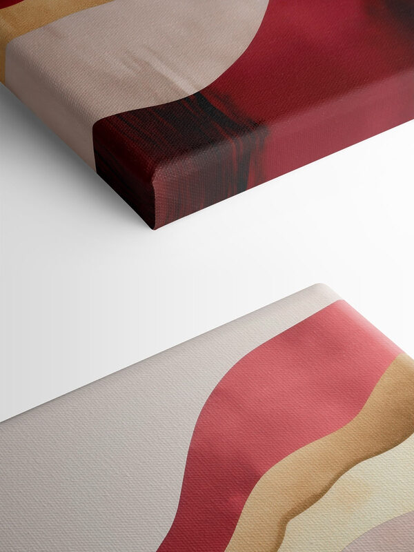 Red and white wavy pattern