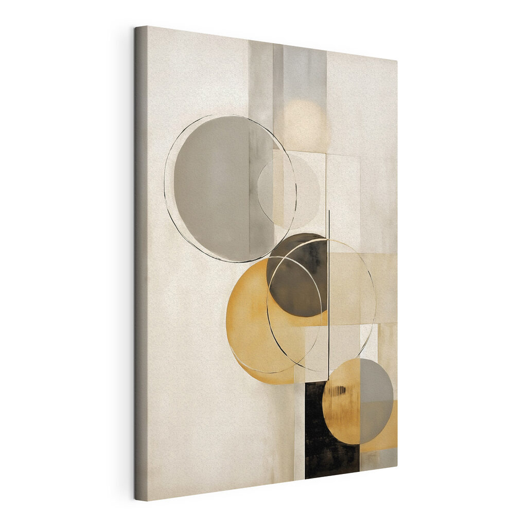 Art piece of art with circles and squares Art piece of art with circles and squares