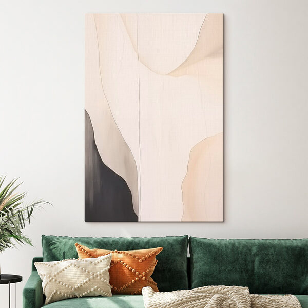 Canvas Schilderijen Witte en zwarte muur