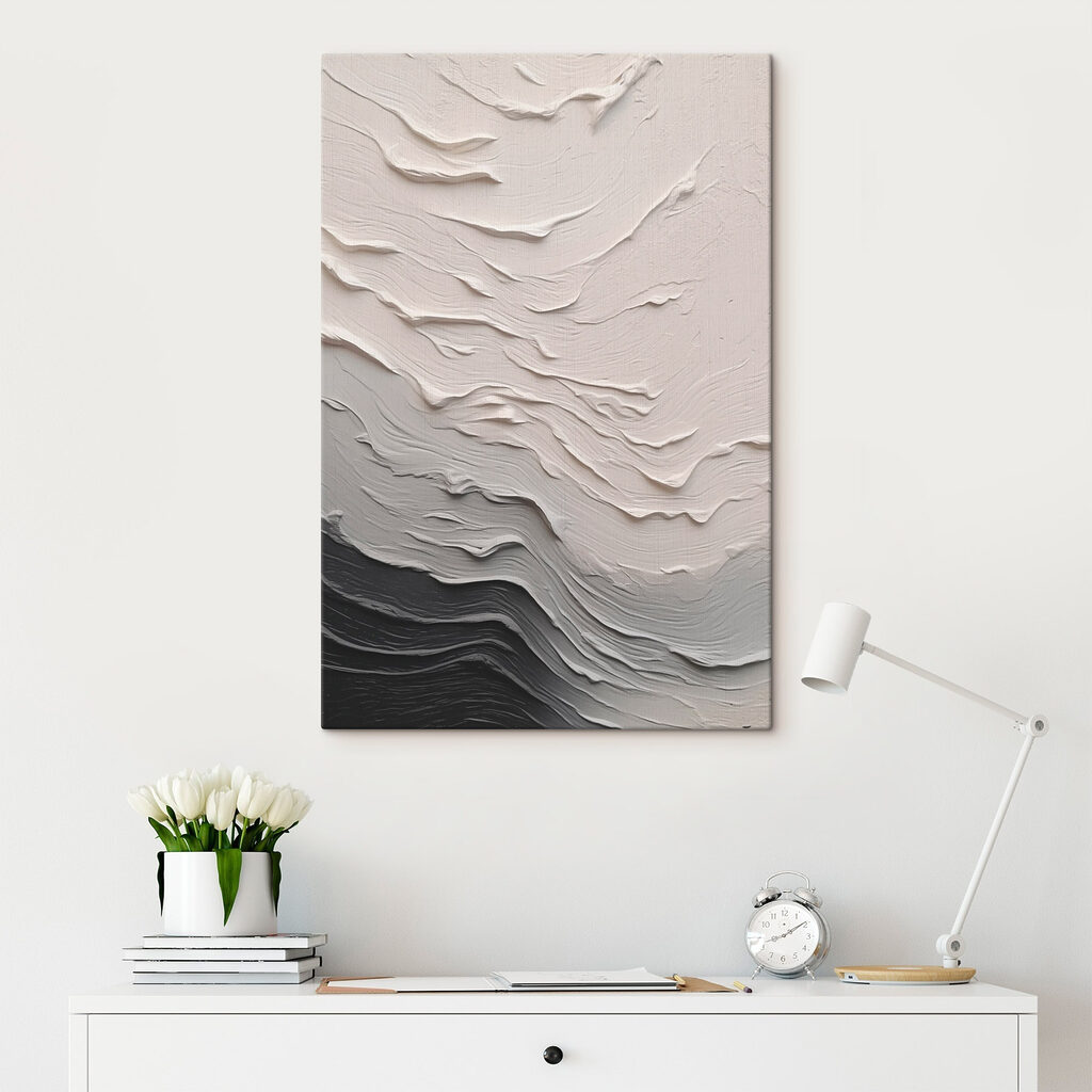 White and black wall