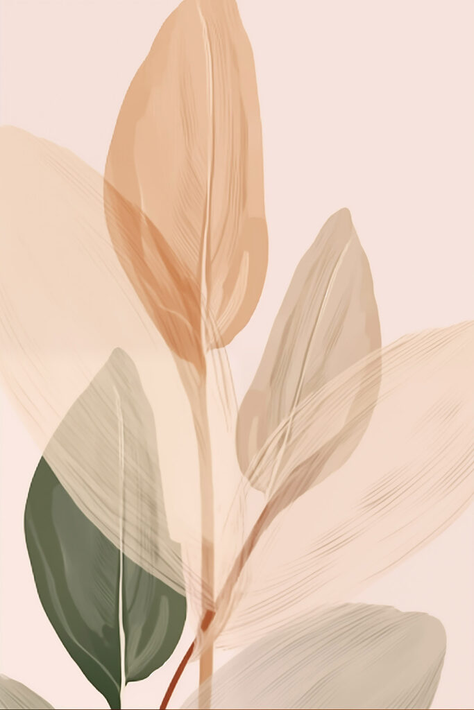 Soft hues of delicate leaves Soft hues of delicate leaves