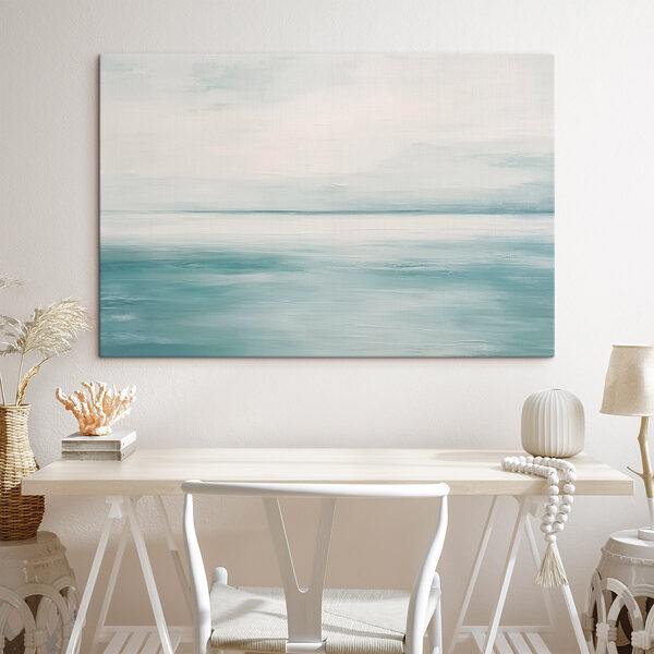 Canvas Schilderijen Canvas Schilderijen Een rustige oceaan met een bewolkte hemel (Artikelnummer: s46558)