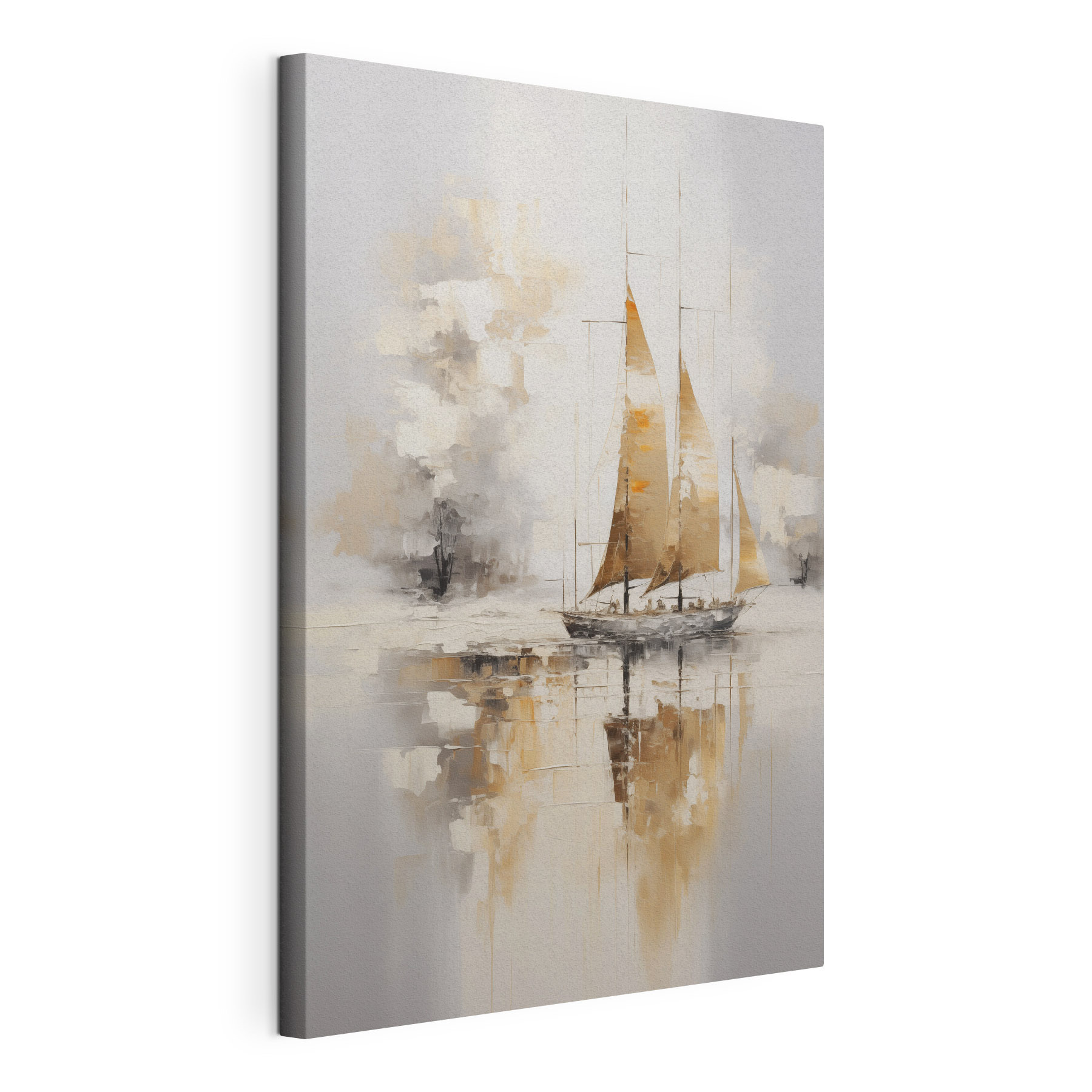 Painting of a sailboat in the water