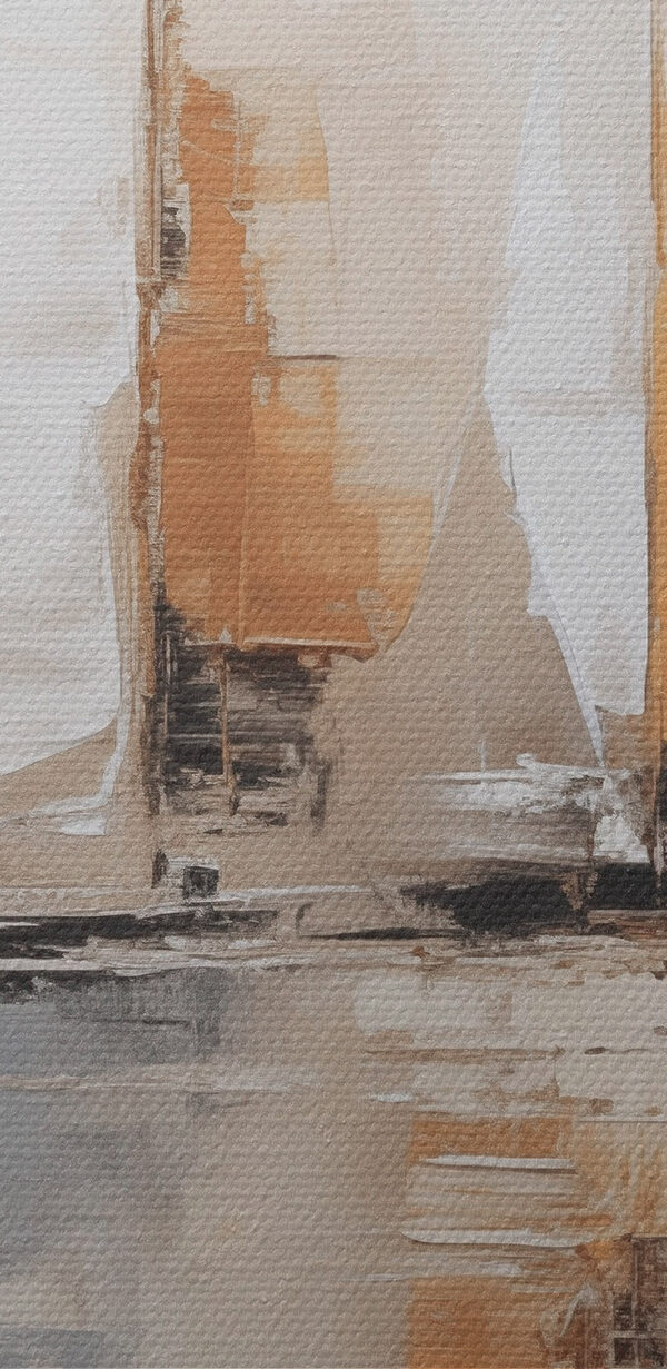 Schilderij van een zeilboot in het water Schilderij van een zeilboot in het water