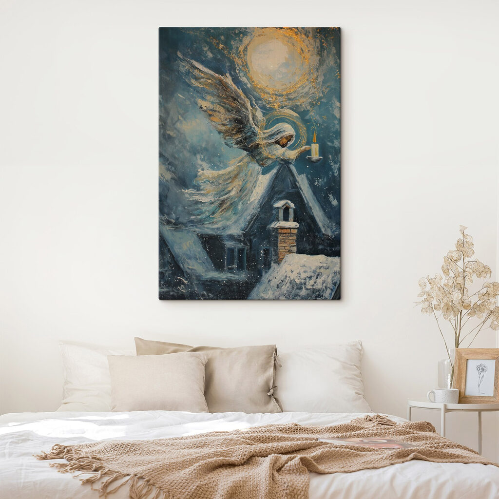 Painting of a woman holding a candle
