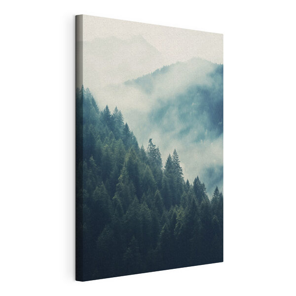 Canvas Schilderijen Een bos met bomen in de mist (Artikelnummer: s46518) Canvas Schilderijen Canvas Schilderijen Een bos met bomen in de mist (Artikelnummer: s46518)