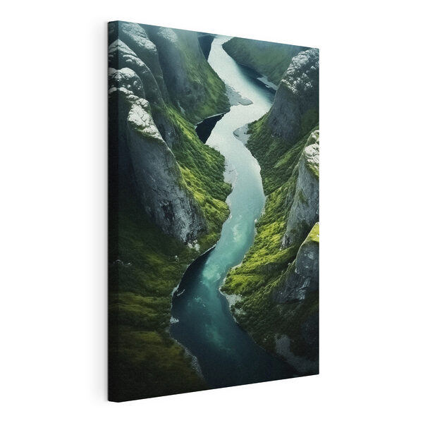 Canvas Schilderijen Een rivier die door een vallei stroomt (Artikelnummer: s46521) Canvas Schilderijen Canvas Schilderijen Een rivier die door een vallei stroomt (Artikelnummer: s46521)