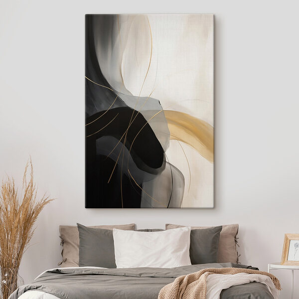 Canvas Schilderijen Canvas Schilderijen Abstracte lijnen in zachte kleuren (Artikelnummer: s46542)