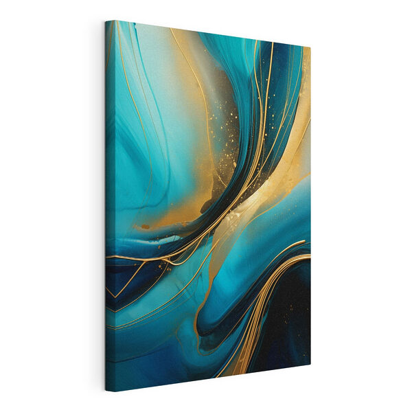 Canvas Schilderijen Canvas Schilderijen Golvende golven van levendige kleuren (Artikelnummer: s46543)