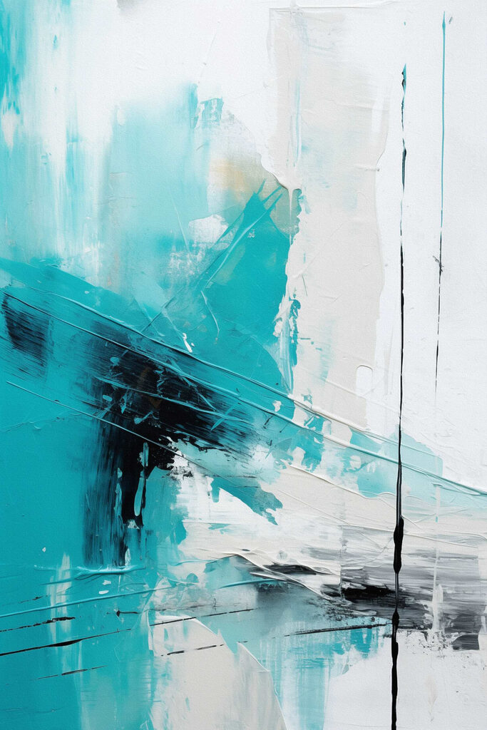 Blue and white painting
