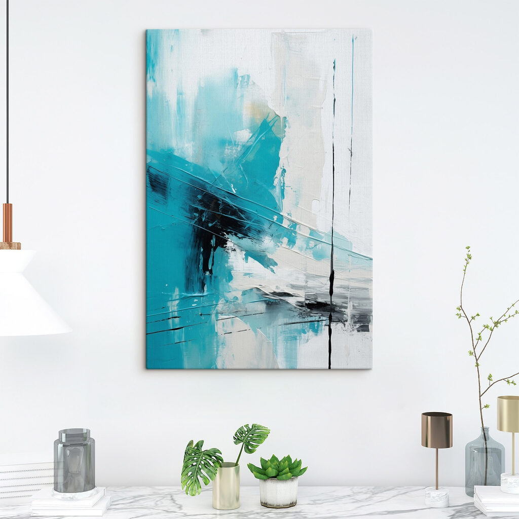 Blue and white painting