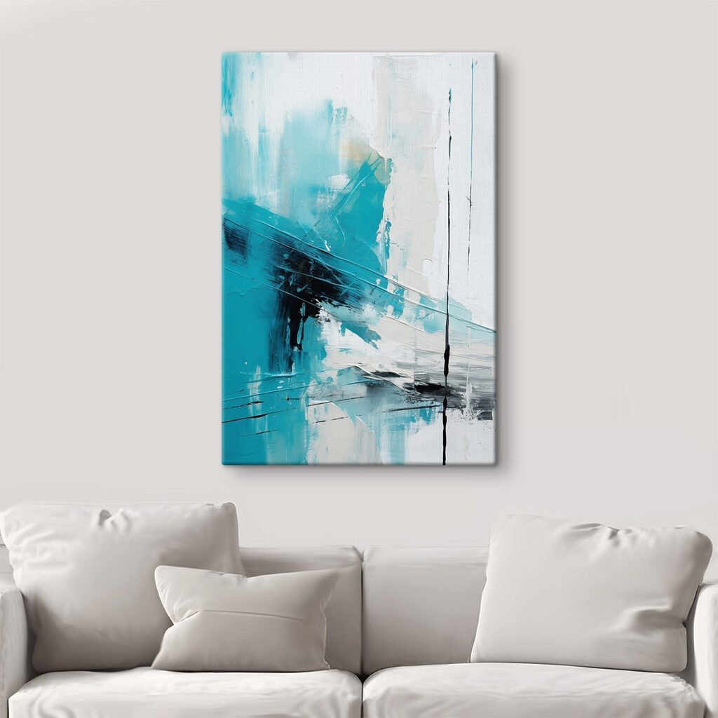 Blue and white painting