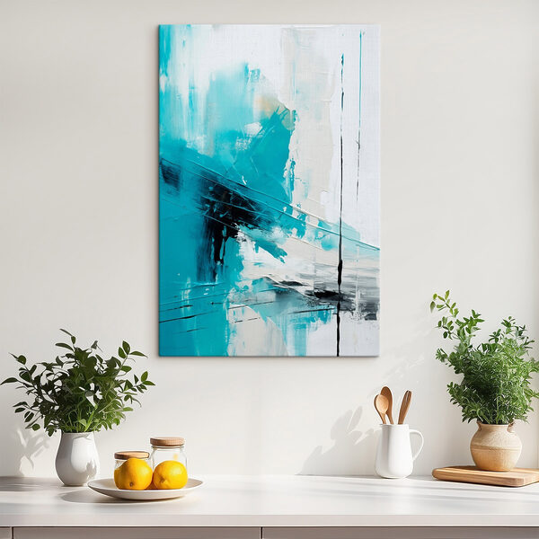 Blue and white painting