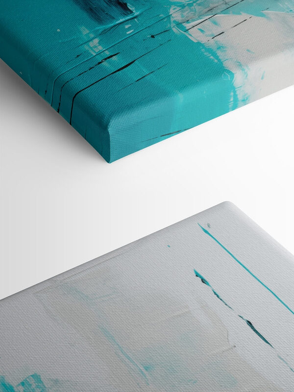 Blue and white painting