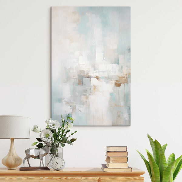 Canvas Schilderijen Canvas Schilderijen Schilderij met een witte en blauwe achtergrond (Artikelnummer: s46546)