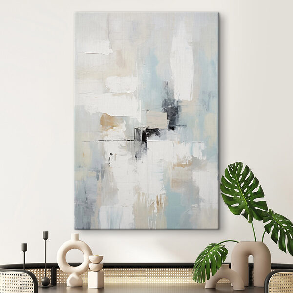 Canvas Schilderijen Canvas Schilderijen Schilderij in wit en blauw (Artikelnummer: s46548)