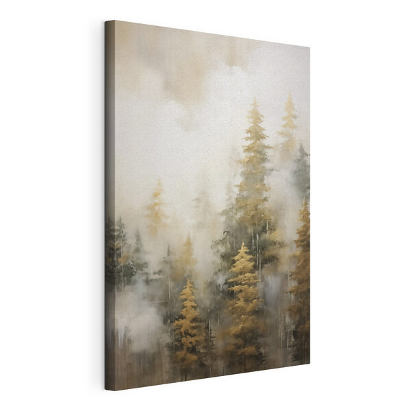 Canvas Schilderijen Mistig bos met bomen (Artikelnummer: s46672) Canvas Schilderijen Canvas Schilderijen Mistig bos met bomen (Artikelnummer: s46672)
