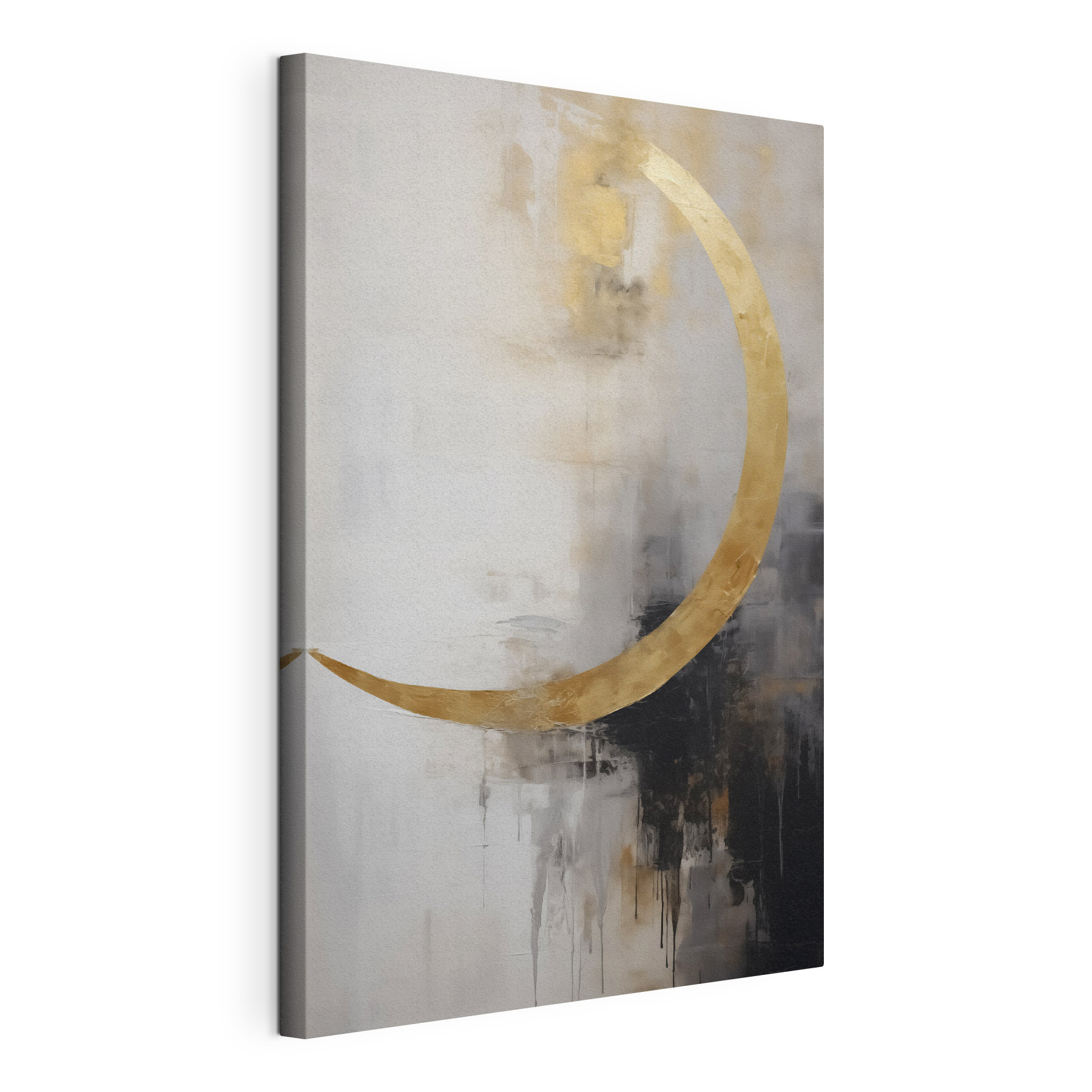 Painting of a crescent moon Painting of a crescent moon