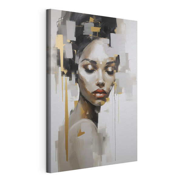 Canvas Schilderijen Schilderij van het gezicht van een vrouw (Artikelnummer: s46676) Canvas Schilderijen Canvas Schilderijen Schilderij van het gezicht van een vrouw (Artikelnummer: s46676)