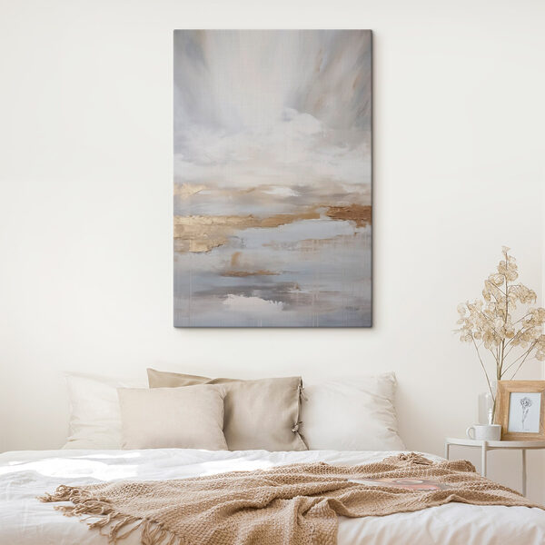 Canvas Schilderijen Witte en bruine muur