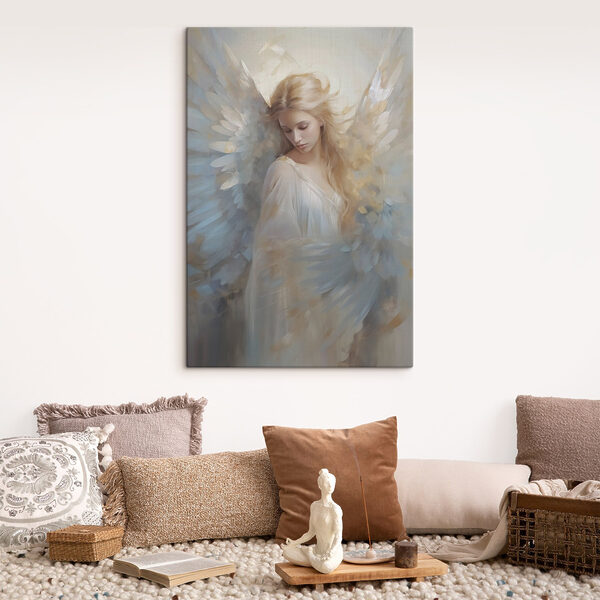 Woman with wings in her hair