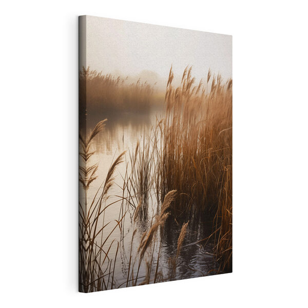 Riet in het water Canvas Schilderijen Riet in het water