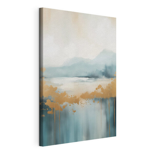 Canvas Schilderijen Schilderij van een meer met bergen op de achtergrond (Artikelnummer: s46703) Canvas Schilderijen Canvas Schilderijen Schilderij van een meer met bergen op de achtergrond (Artikelnummer: s46703)