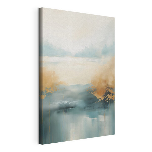 Canvas Schilderijen Schilderij van een landschap met bomen en water (Artikelnummer: s46704) Canvas Schilderijen Canvas Schilderijen Schilderij van een landschap met bomen en water (Artikelnummer: s46704)