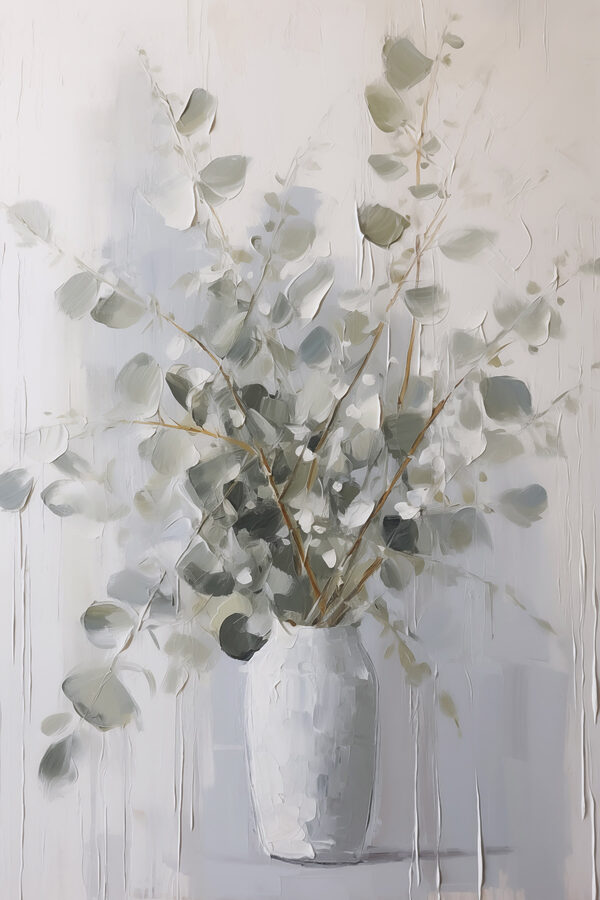 Painting of a plant in a vase