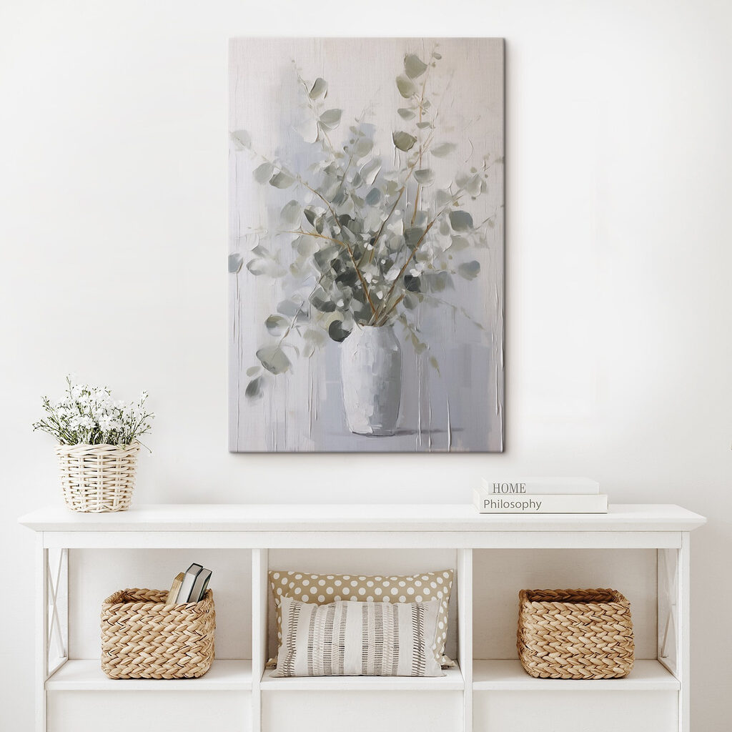Painting of a plant in a vase