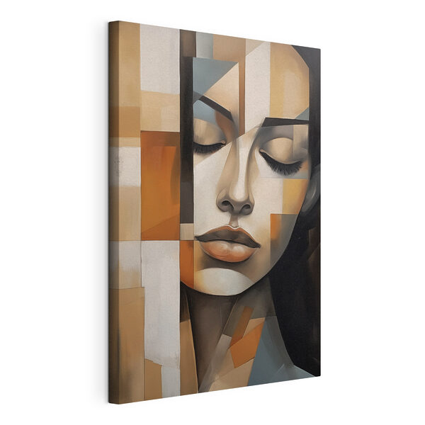 Canvas Schilderijen Canvas Schilderijen Schilderij van het gezicht van een vrouw (Artikelnummer: s46730)