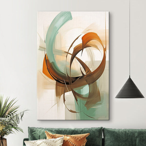 Canvas Schilderijen Schilderij van een wervelende cirkel