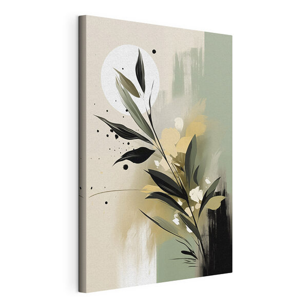 Canvas Schilderijen Canvas Schilderijen Schilderij van een plant met bladeren (Artikelnummer: s46790)