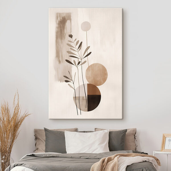 Canvas Schilderijen Canvas Schilderijen - Minimalistisch ontwerp in aardetinten (Artikelnummer: s46782)