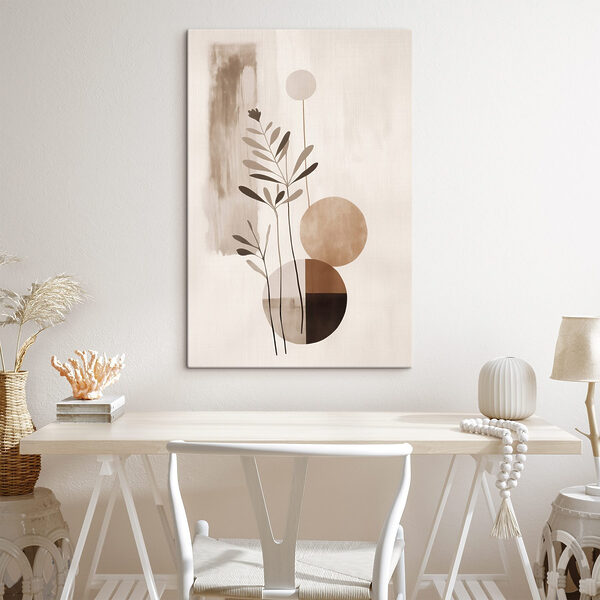 - Minimalist design with earthy tones