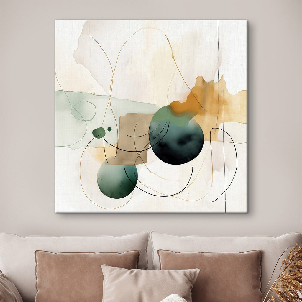Painting of circles and lines Painting of circles and lines