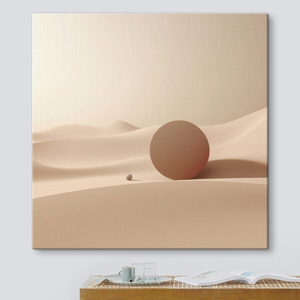 Canvas Schilderijen Canvas Schilderijen Een bal en een bal in de woestijn (Artikelnummer: s46658)