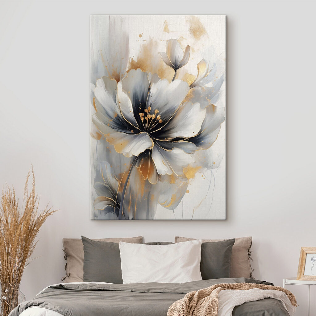 Schilderij van een bloem Schilderij van een bloem