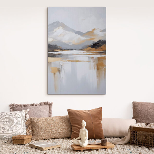 Painting of a mountain range Painting of a mountain range