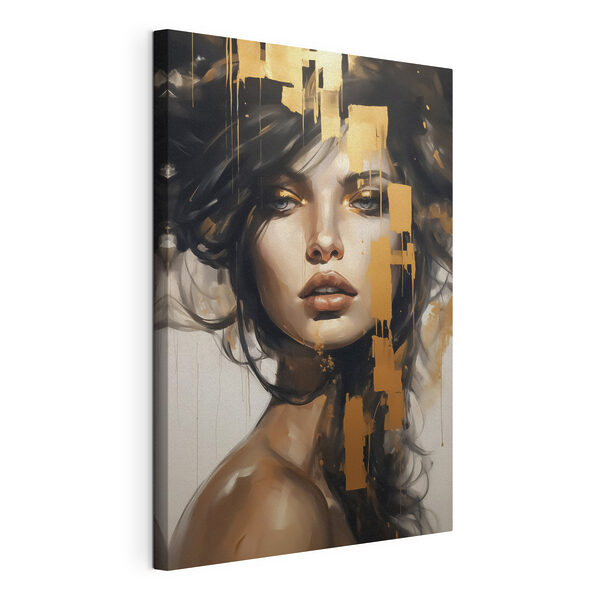 Canvas Schilderijen Canvas Schilderijen Schilderij van het gezicht van een vrouw (Artikelnummer: s46919)