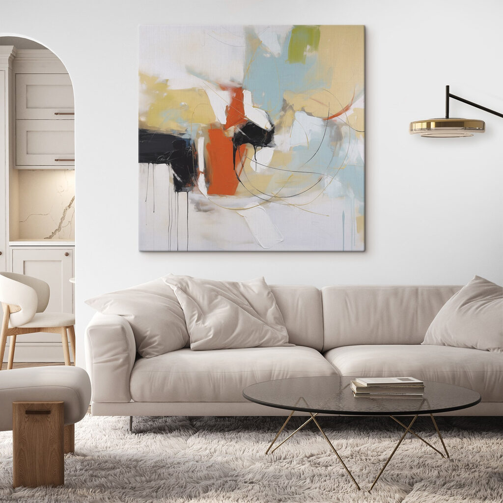 Painting of a colorful abstract art