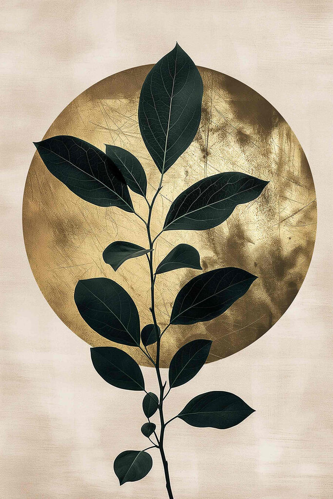 - Elegant leaves against a soft backdrop