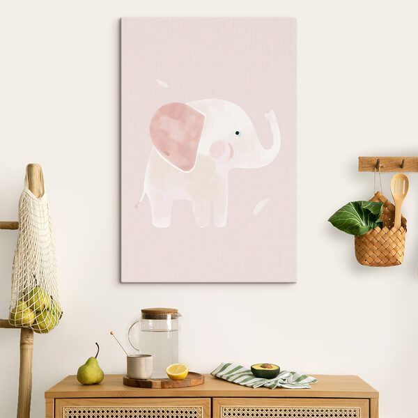Canvas Schilderijen Canvas Schilderijen Cartoon van een olifant (Artikelnummer: s47064)